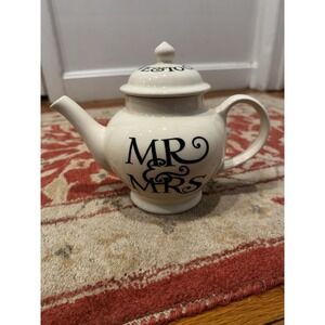 Emma Bridgewater Cream TEAPOT Toast & Marmalade Mr & Mrs Wedding Collection
